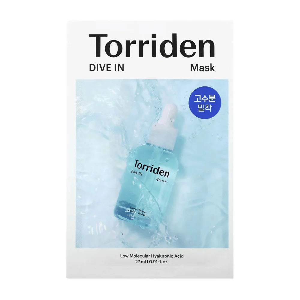 DIVE-IN LOW MOLECULAR HYALURONIC ACID MASK PACK · TORRIDEN (10EA)
